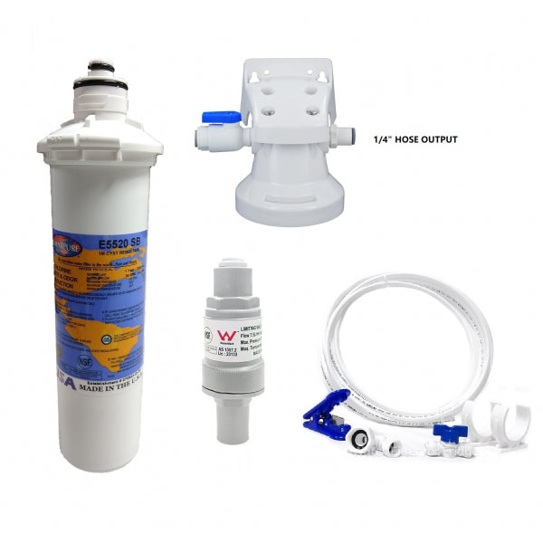 1 Micron Under Sink Water Filter System Made In USA Replace Every 1 Year