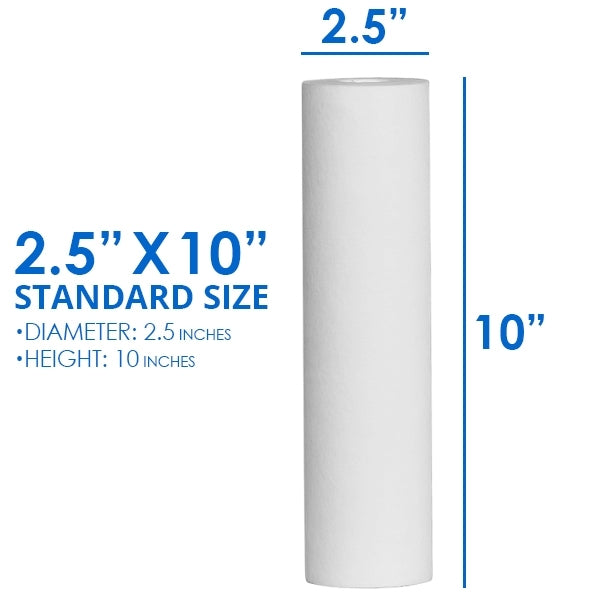 10" Clear Big Blue Housing W/ Presser Relief Button, Polyspun Sediment Water Filter
