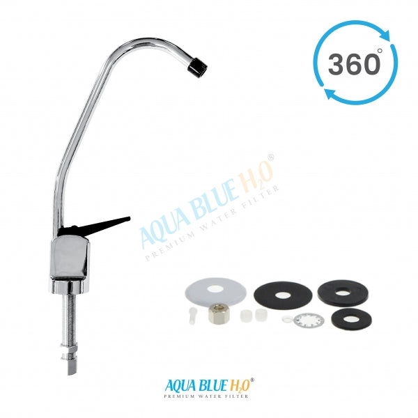10" Clear Big Blue Filter Housing 5 Mic PP Sediment Water Filter, Reverse Osmosis Faucet, Connection Kit Set