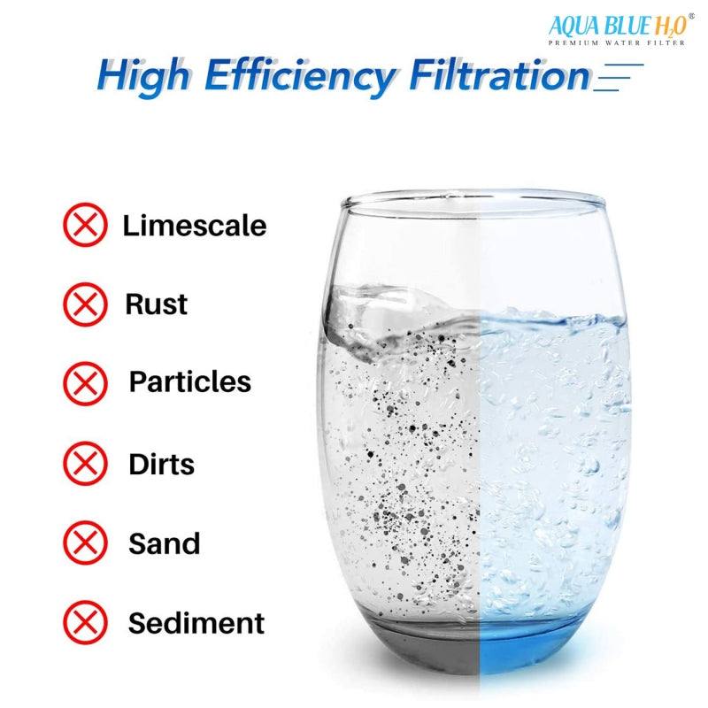 10 x 4.5" Whole House Big Blue Pleated Sediment 5 Micron Water Filter Replacement Cartridge, ABPL1045 5M