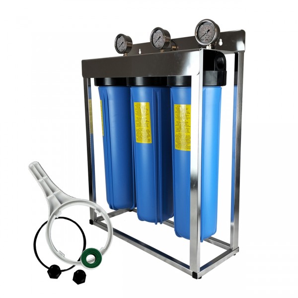 Triple stage filter system with S/S cover