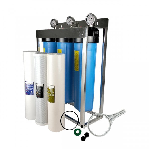 Triple stage filter system with S/S cover