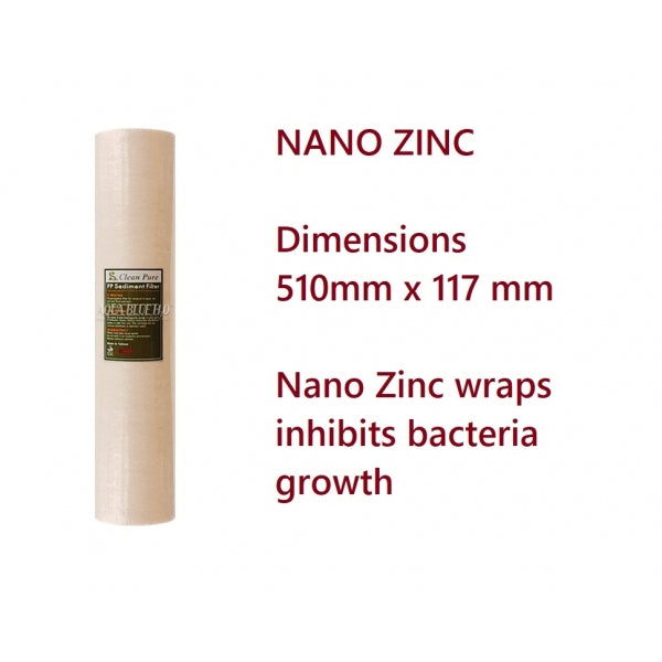 20X 4.5 ANTI BACTERIA NANO ZINC Filter for Whole house or Rain water tank filter system ABPPNANOZINC 2045 5M