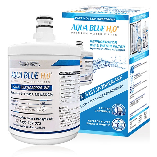 LG 5231JA2002A, LT500P Premium filter Aqua Blue H2O Replacement