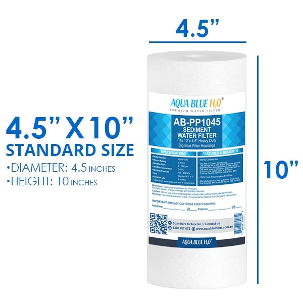 10" x 4.5" Big Blue Triple Whole House Water System with UV Guard UVG SLT30 System3 stage 10"x 4.5 Big Blue + PLT6 SLT30