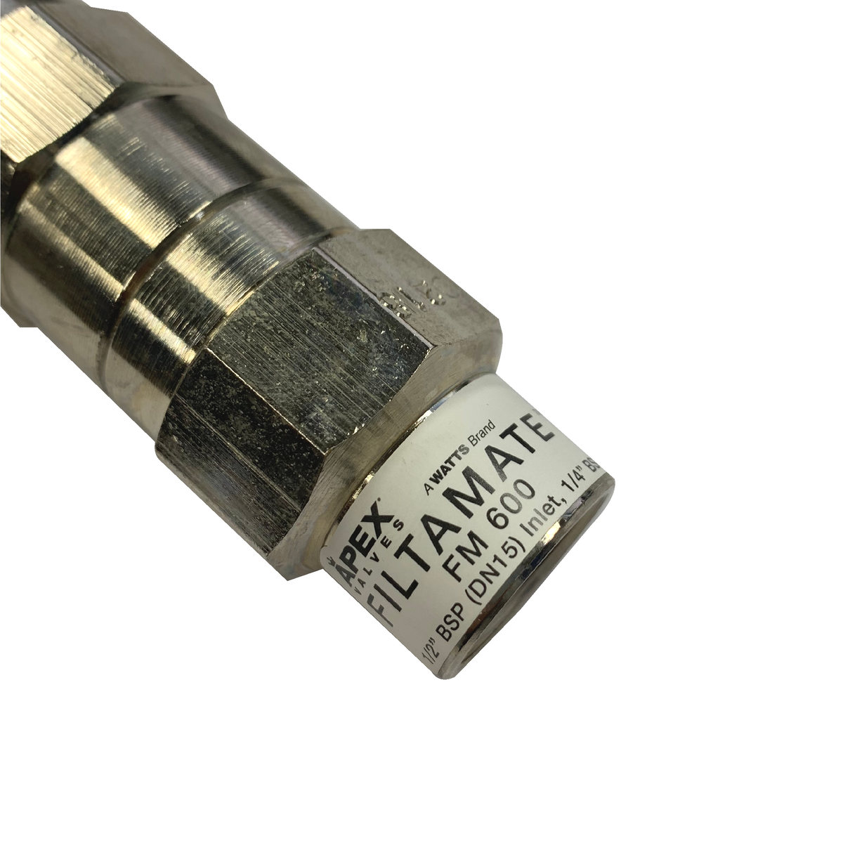 FM600, 600kPa 1/2" inlet - 1/4” outlet Genuine APEX Filtamate Pressure Limiting Valve