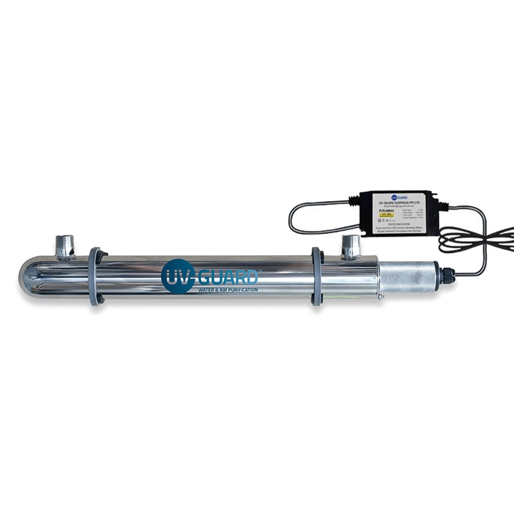 10" x 4.5" Big Blue Triple Whole House Water System with UV Guard UVG SLT30 System3 stage 10"x 4.5 Big Blue + PLT6 SLT30