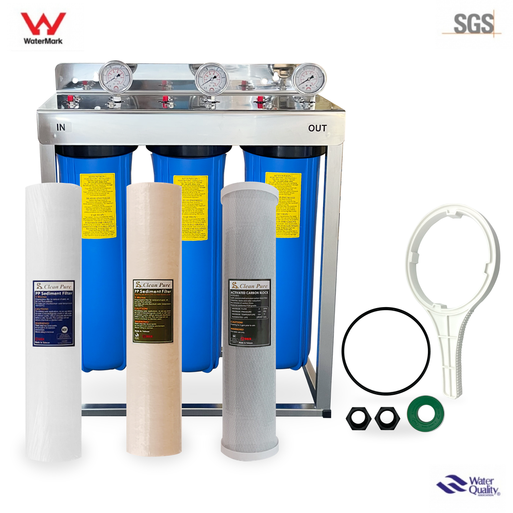 Triple stage filter system with S/S cover