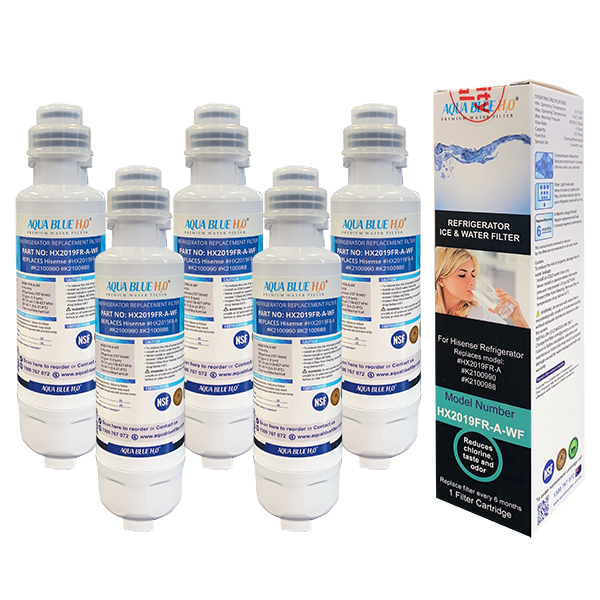 AQUA BLUE H2O Premium Hisense Fridge Filter K2100990, K2100988, HX2019FR-A, HX2019FR-A-WF