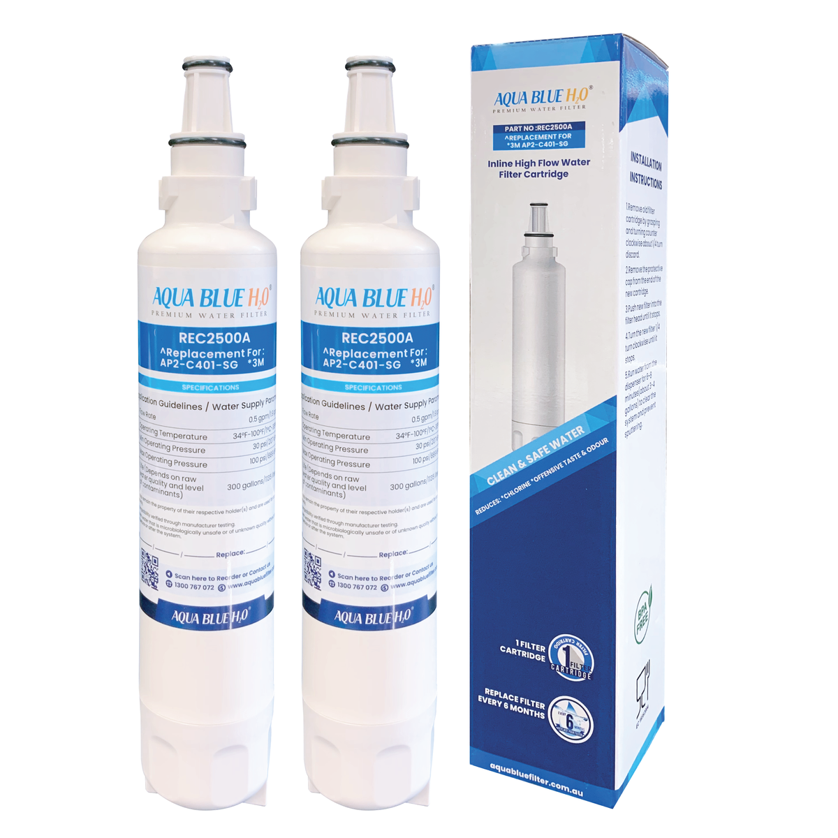 3M Caravan & RV CC111 RV401 RD6005C Replacement Water Filter Cartridge Compatible REC2500A