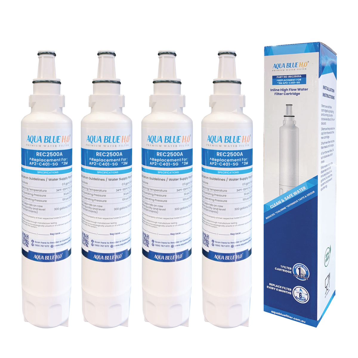 3M Caravan & RV CC111 RV401 RD6005C Replacement Water Filter Cartridge Compatible REC2500A