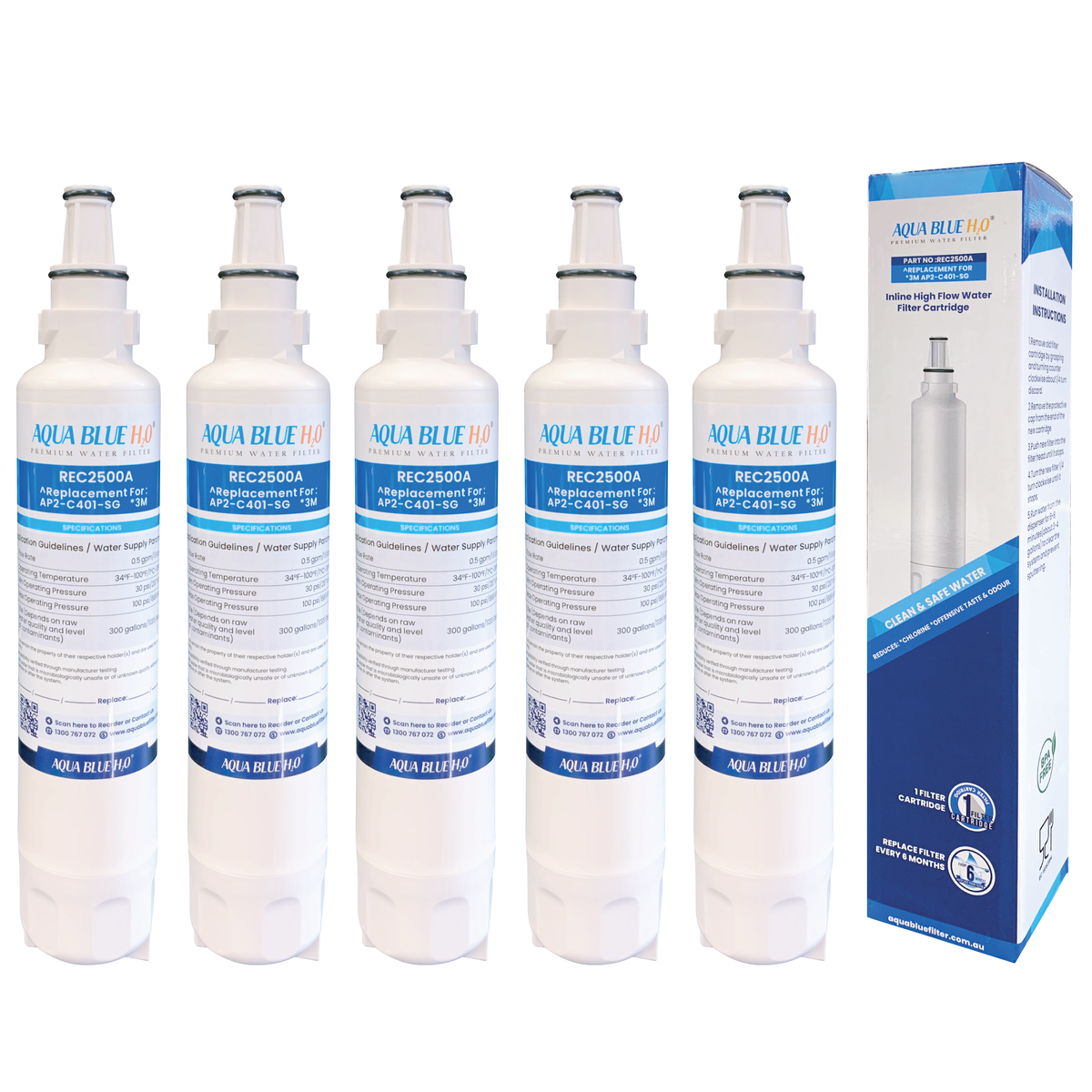 3M Caravan & RV CC111 RV401 RD6005C Replacement Water Filter Cartridge Compatible REC2500A