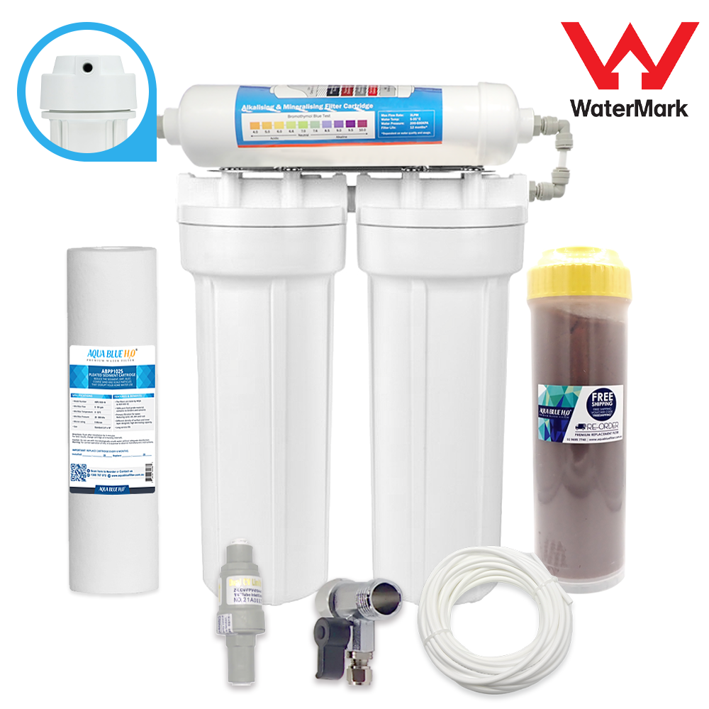 3 Stage Under sink water filter Sediment+Resin with Alkaline