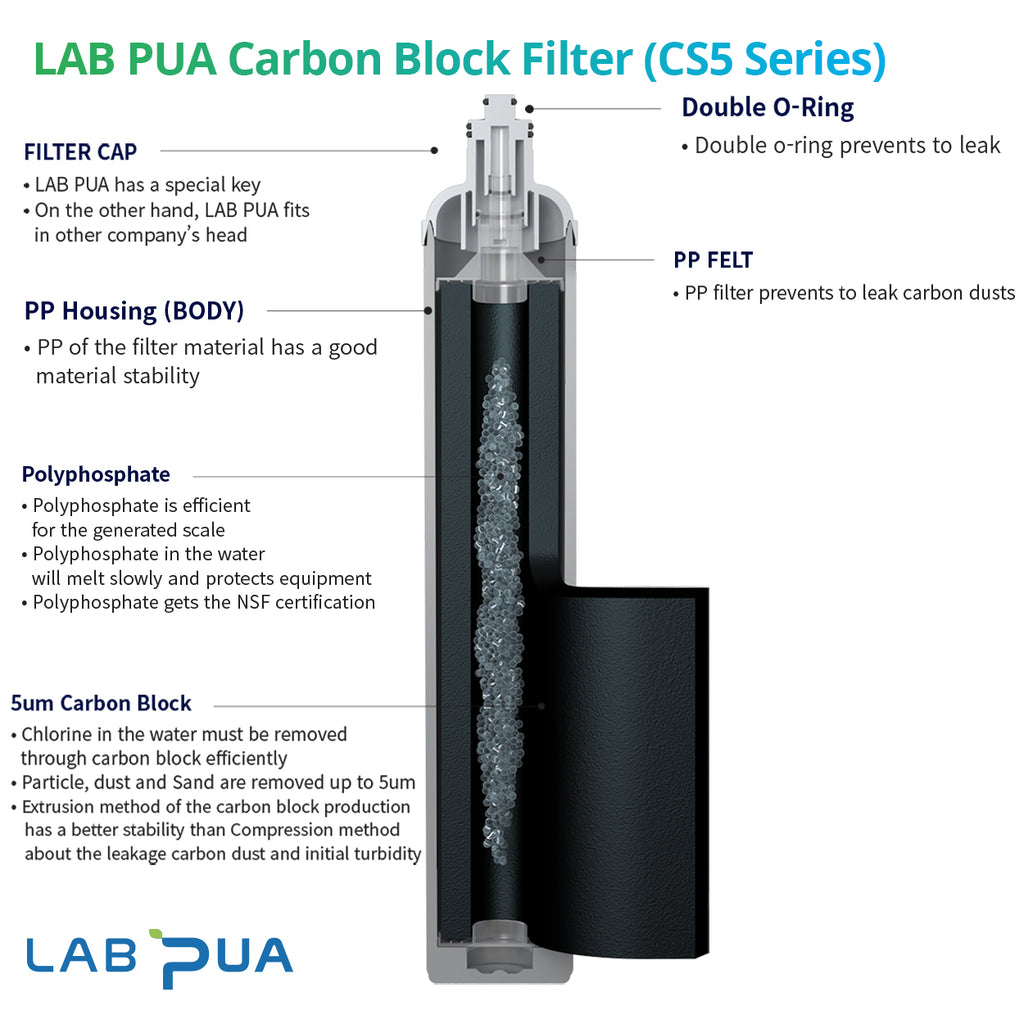 Lab Pua LPA CS5 10 (5um carbon block & Scale inhibitor, 10″L)