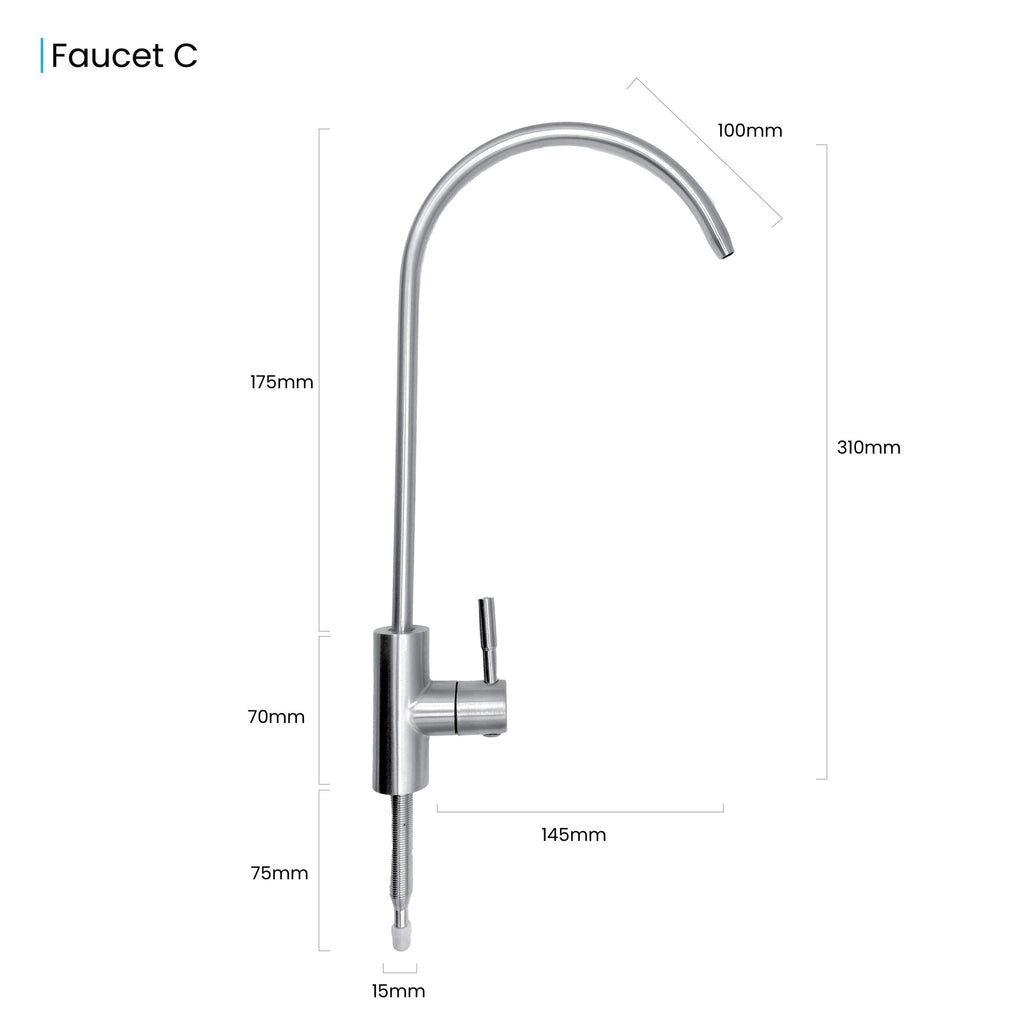 Faucet C Modern Stainless Steel Chrome Finish Kitchen Bar Sink Drinking Water