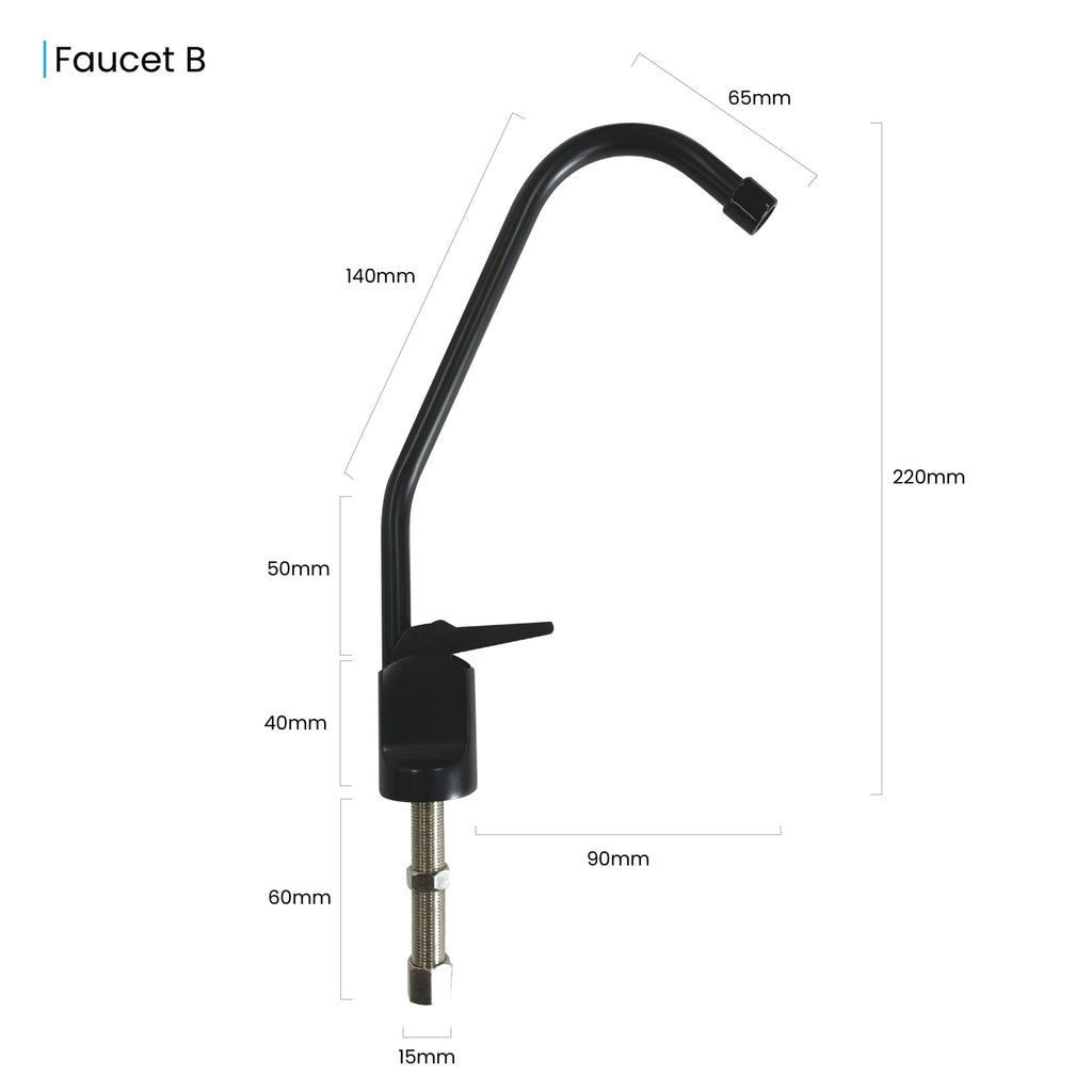FAUCET 0 - BLACK FAUCET WITH MATT FINISH