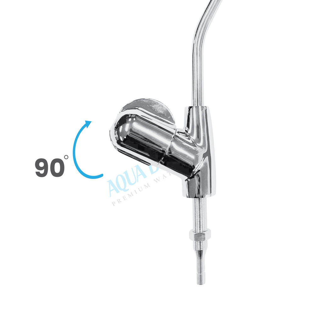 Fin Long Reach Water Filter Ceramic Disc Faucet Tap - 1/4 quick hose connect"