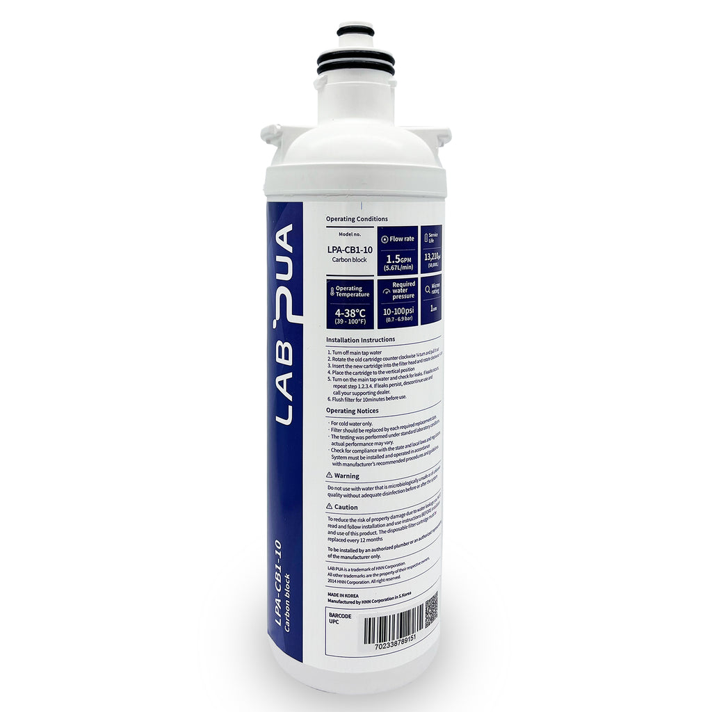 Lab Pua LPA CB1 10 (1um carbon block & Sediment, 10″L)