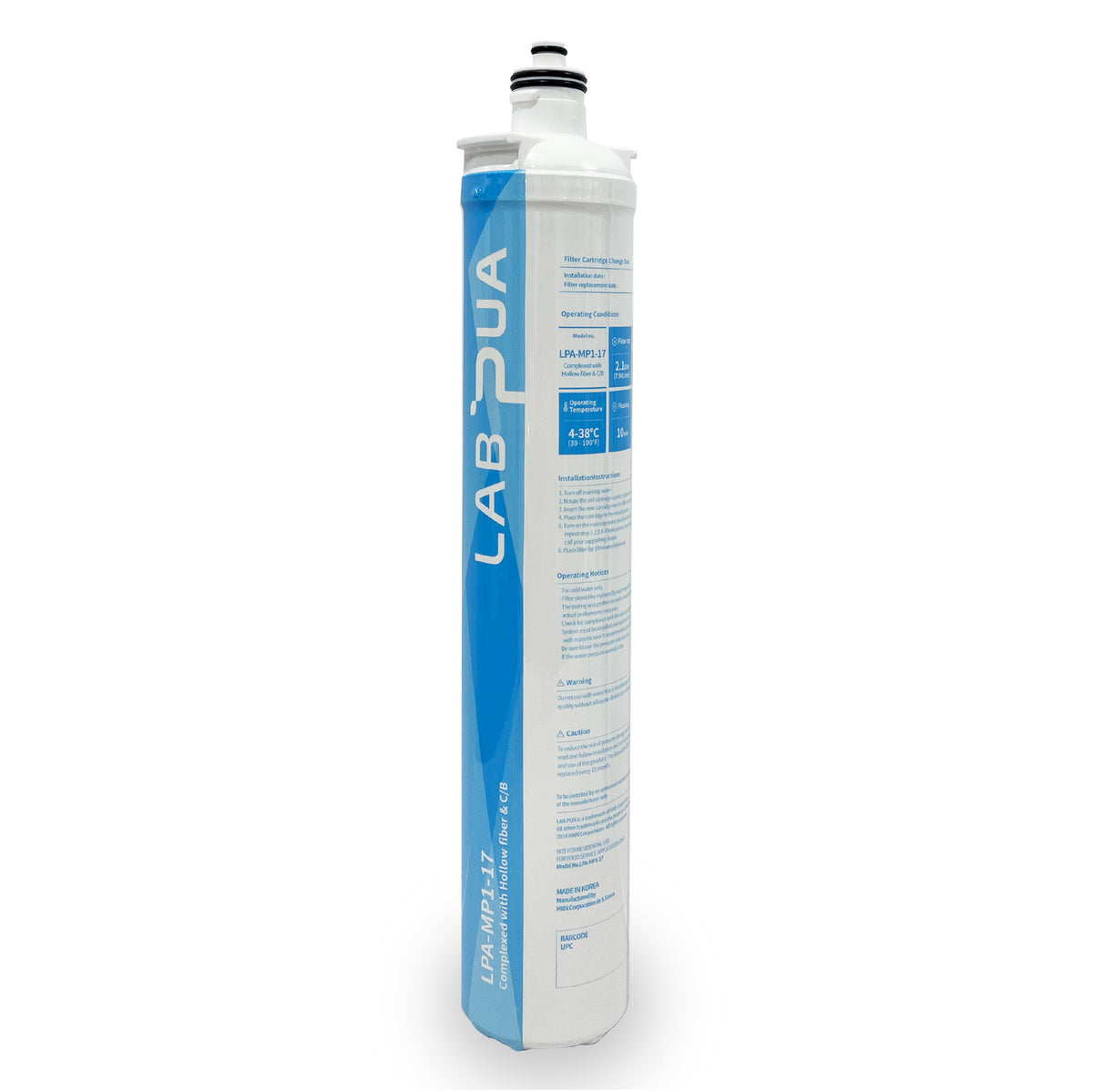 Lab Pua Residential Water Filter Kit With Faucet LPA-MP1-17 17"