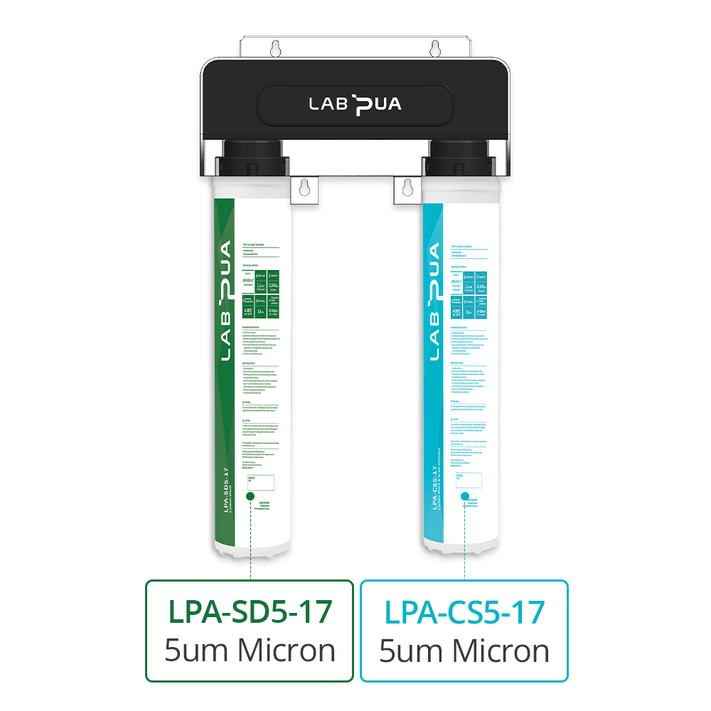 Lab Pua Twin Header series Sediment with Carbon Block with Polyphosphate