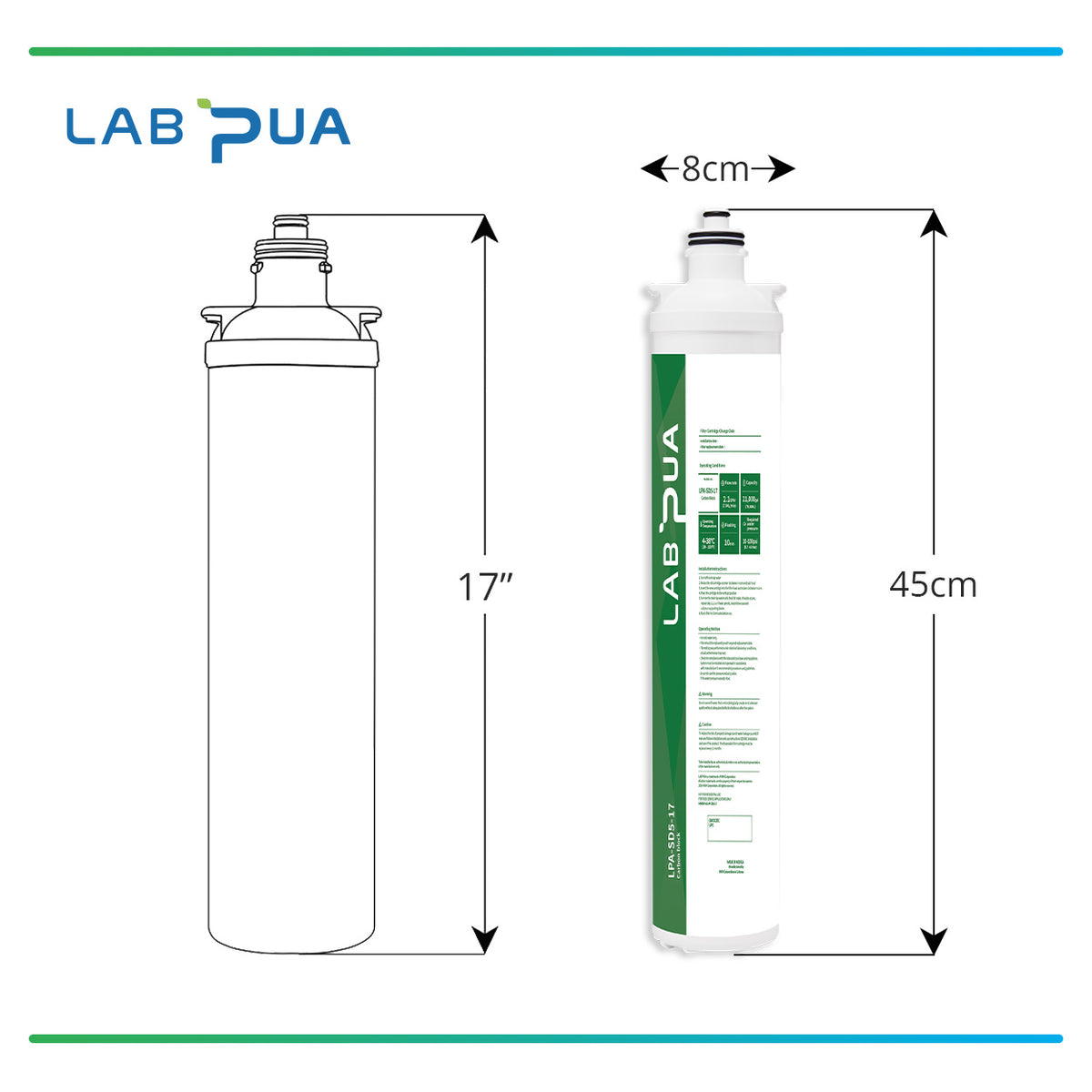 Lab Pua Twin Header series Sediment with 0.1 Micron Ultra Fine & Scale Filter KIT