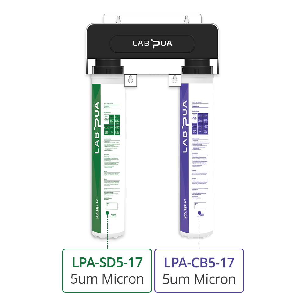 Lab Pua Twin Header series Sediment with Pure Carbon Block