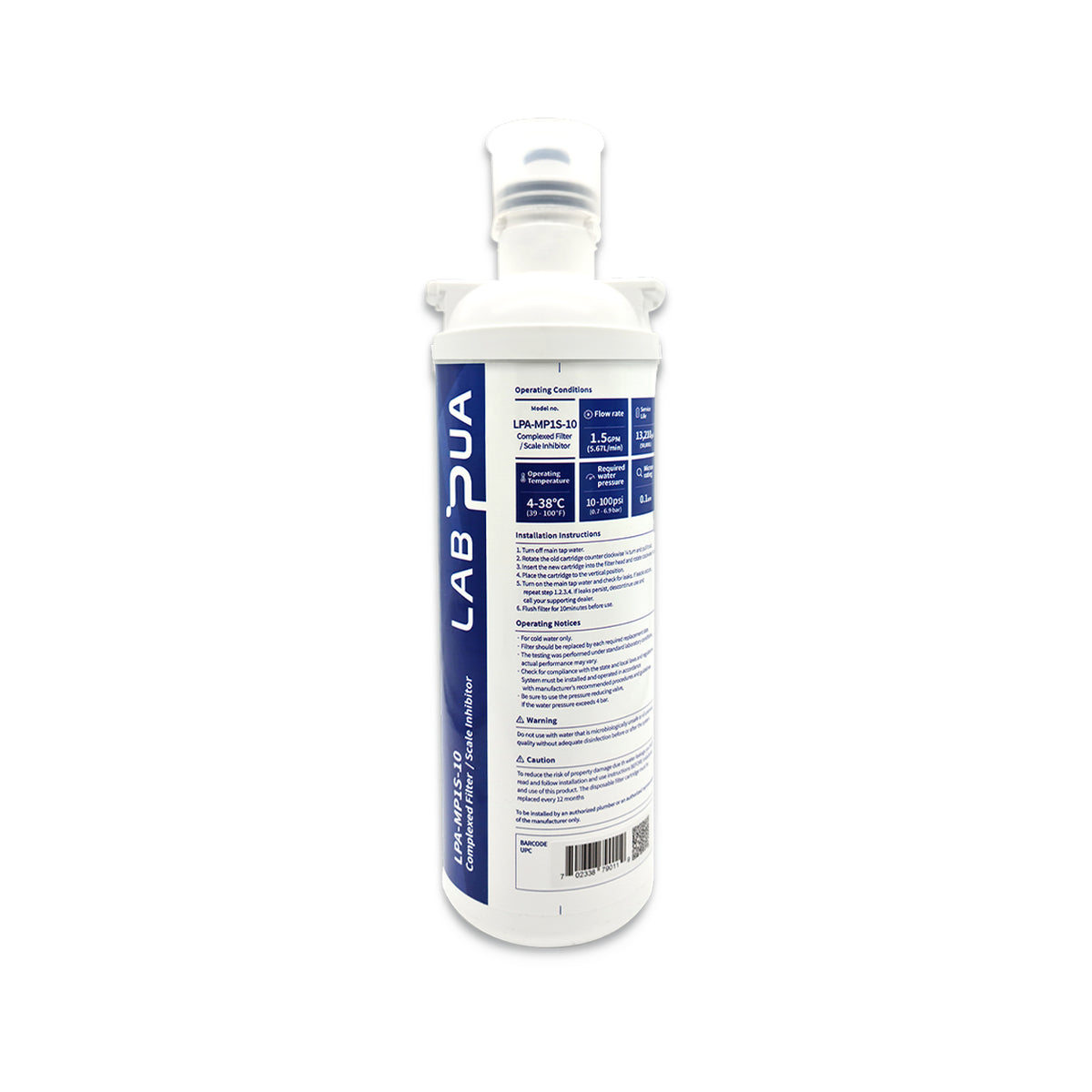 LABPUA LPA-MP1S-10 10 INCH 0.1 MICRON FILTER CARTRIDGE