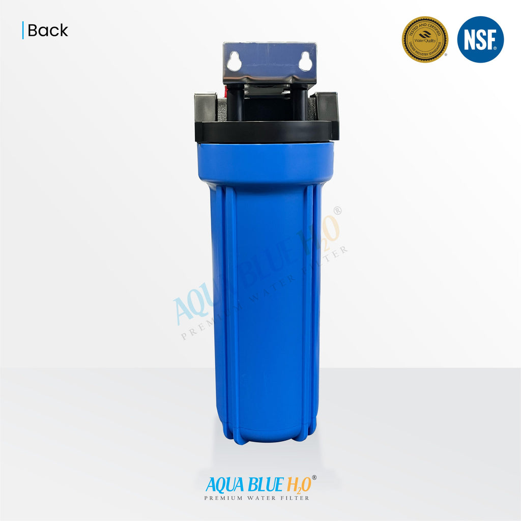 Single Caravan Water Filter System with Brass Hose Connection Fitting