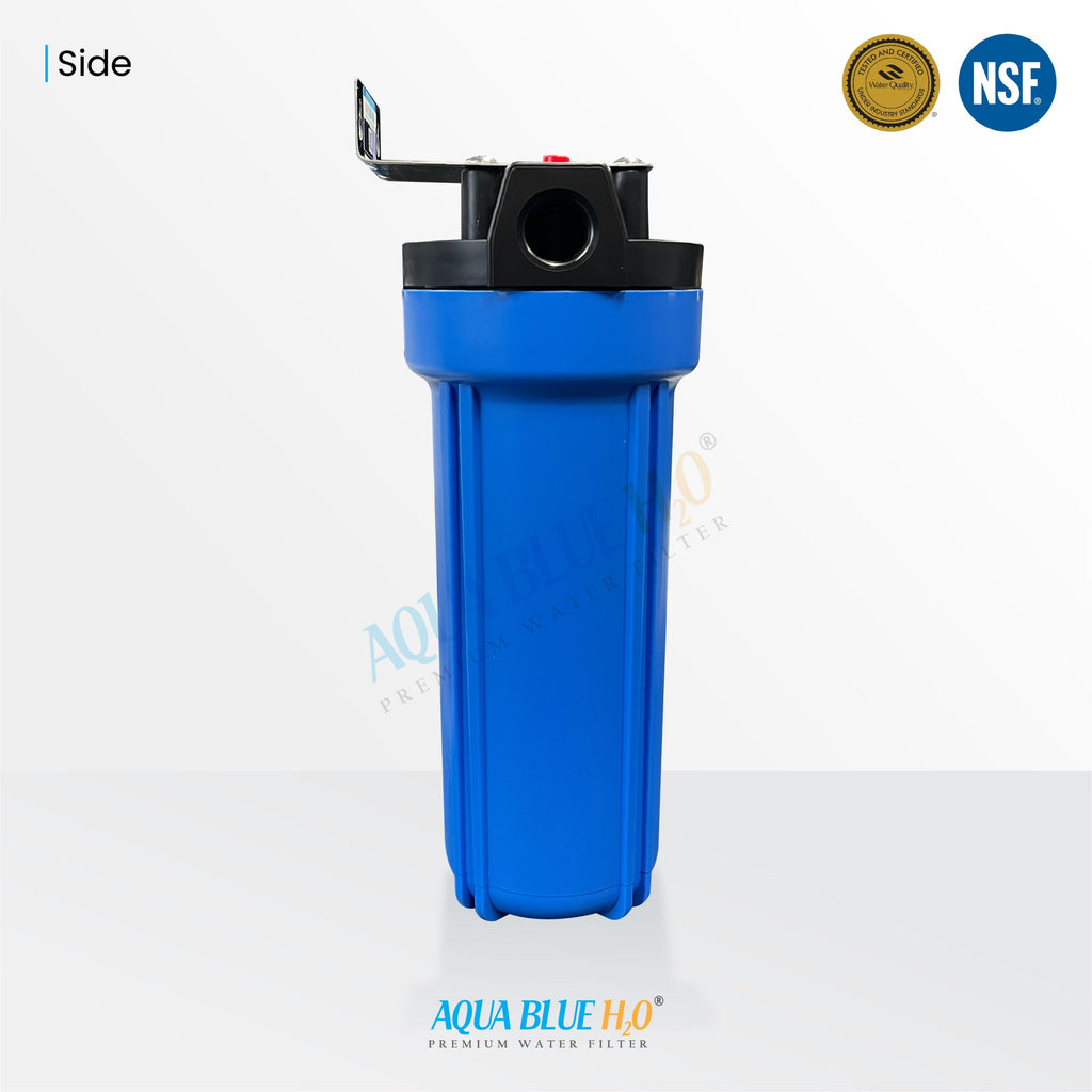 Single Caravan Water Filter System with Brass Hose Connection Fitting