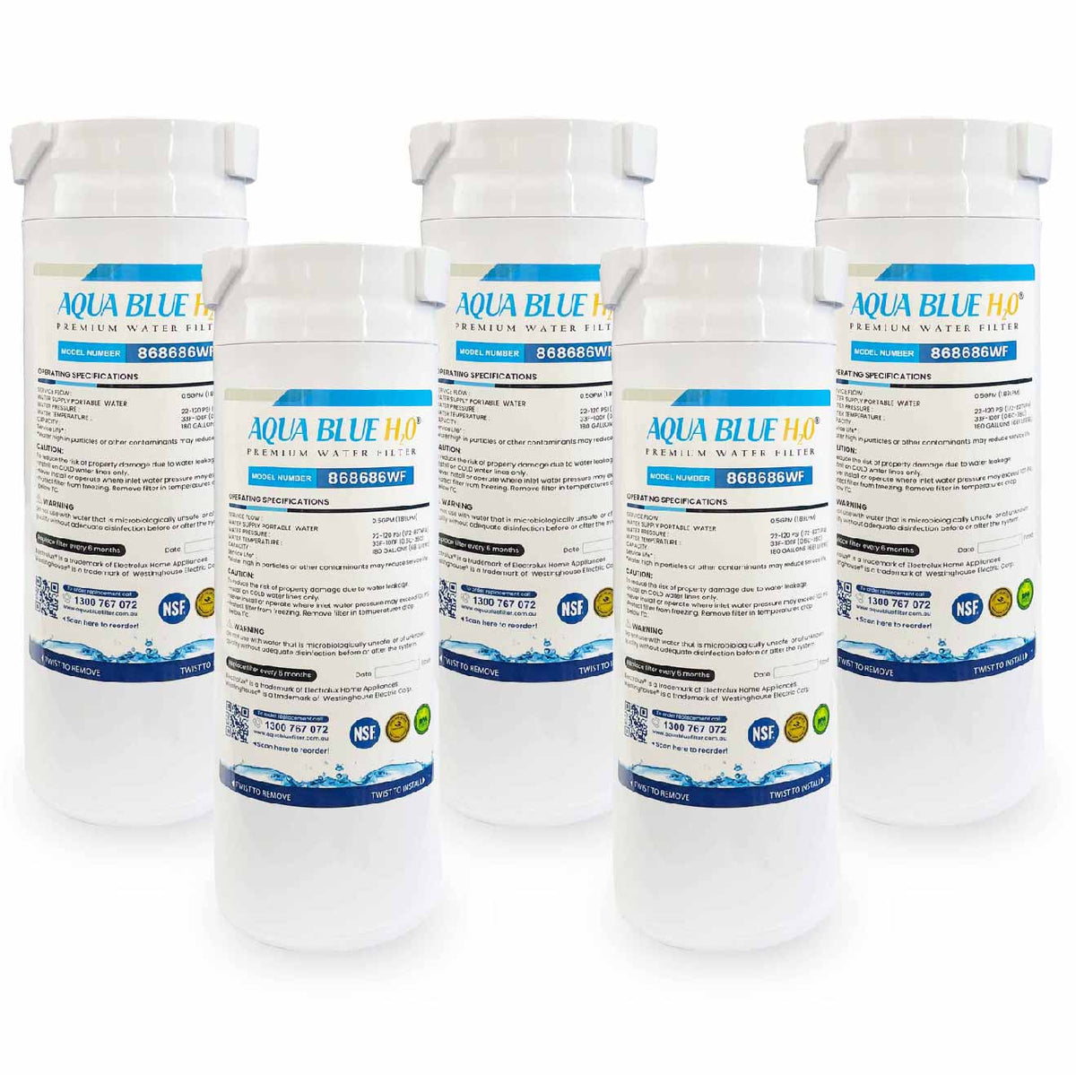 868686 Water Filter Fisher & Paykel FWC5 Water Filter for RF500Q