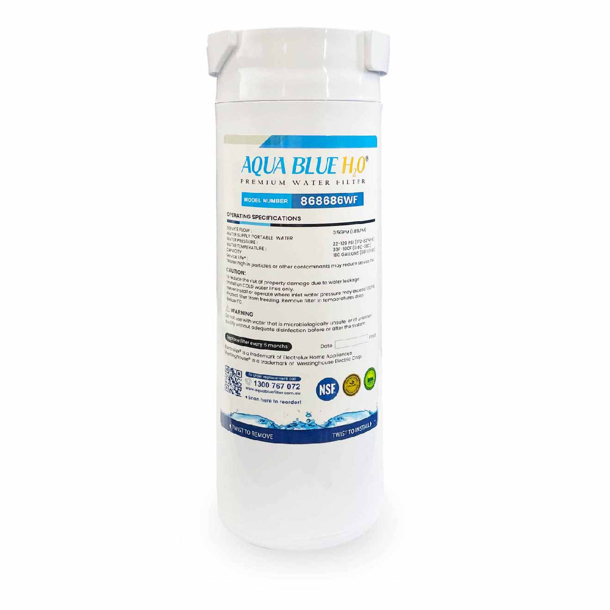 868686 Water Filter Fisher & Paykel FWC5 Water Filter for RF500Q