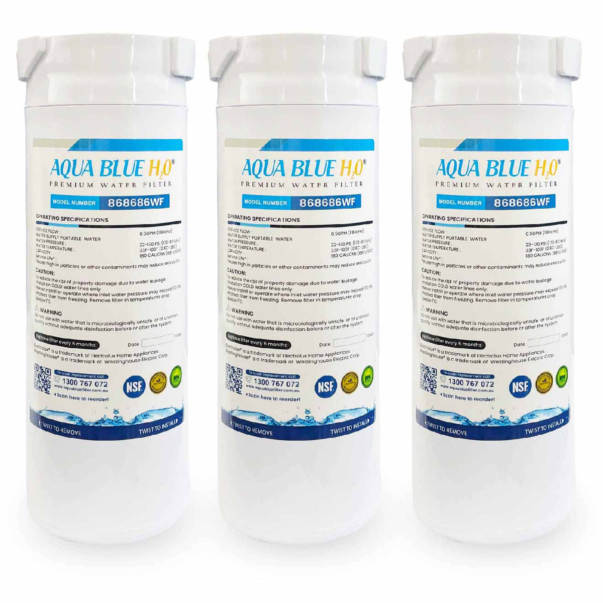 868686 Water Filter Fisher & Paykel FWC5 Water Filter for RF500Q