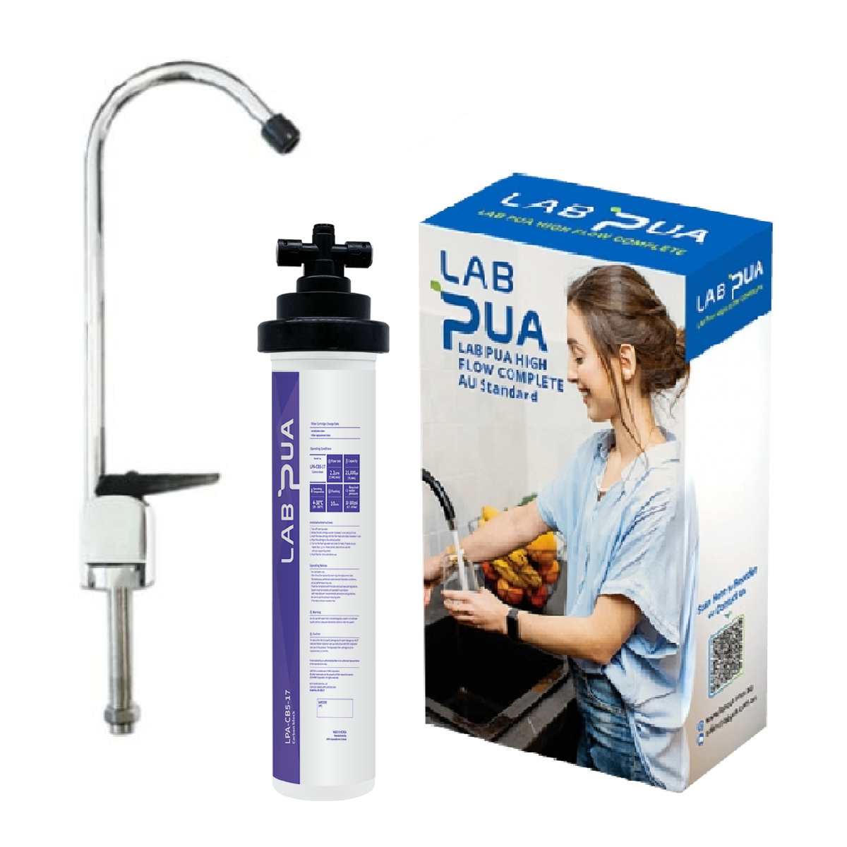 Lab Pua Residential Water Filter LPA-CB5-17 5um carbon block, 17″L