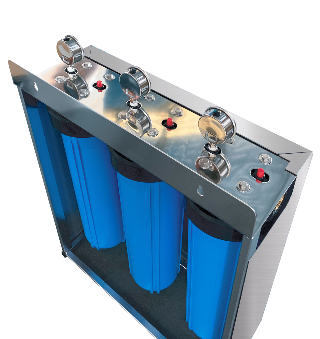 Triple stage filter system with S/S cover