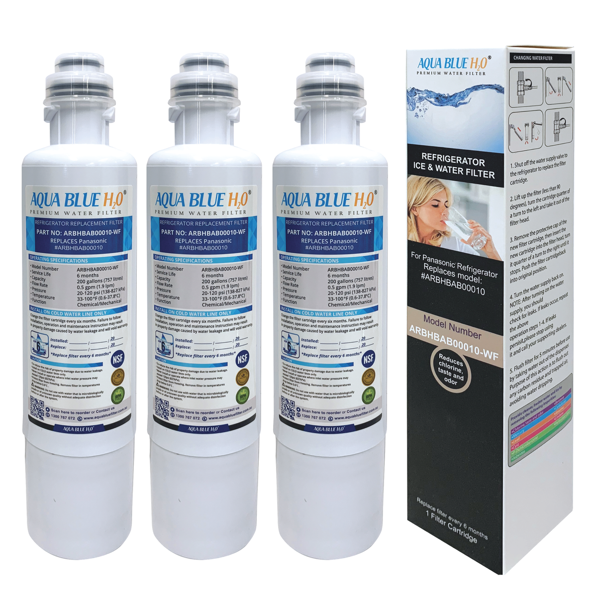 ARBHBAB00010 PANASONIC REPLACEMENT FRIDGE WATER FILTER-NR-XY680L