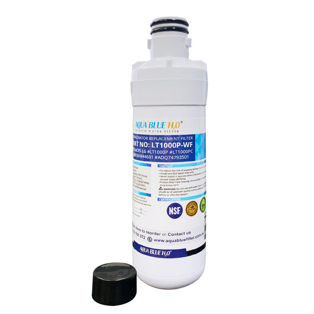 Aqua Blue LT1000-WF Fridge Water Filter, Compatible with LG LT1000, LT1000PC, MDJ64844601, ADQ74793501