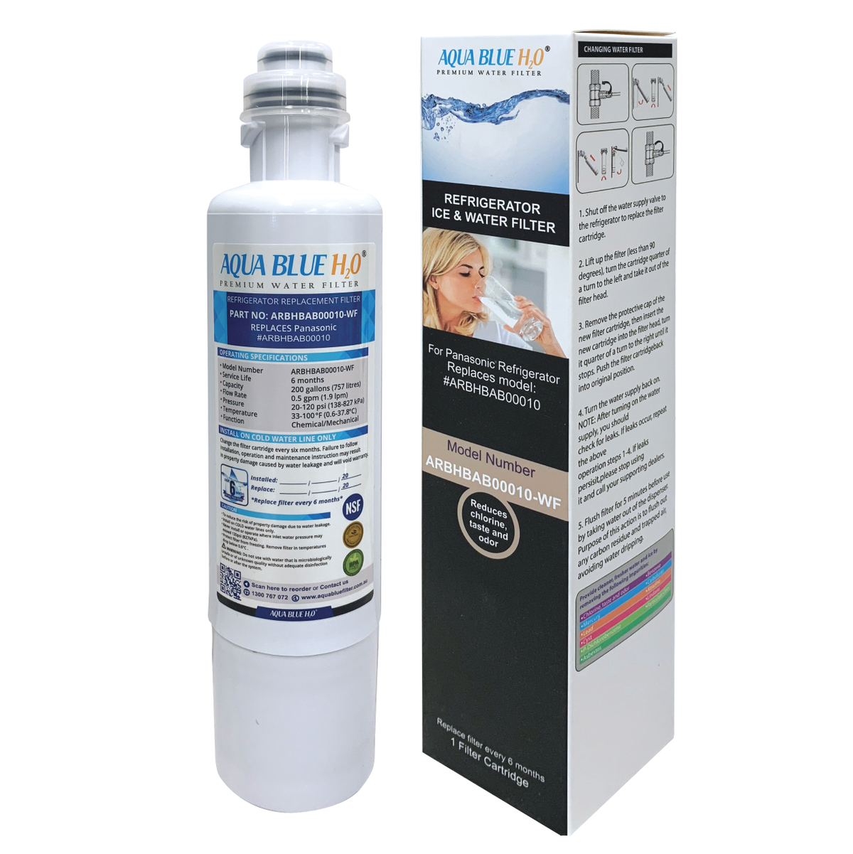 ARBHBAB00010 PANASONIC REPLACEMENT FRIDGE WATER FILTER-NR-XY680L