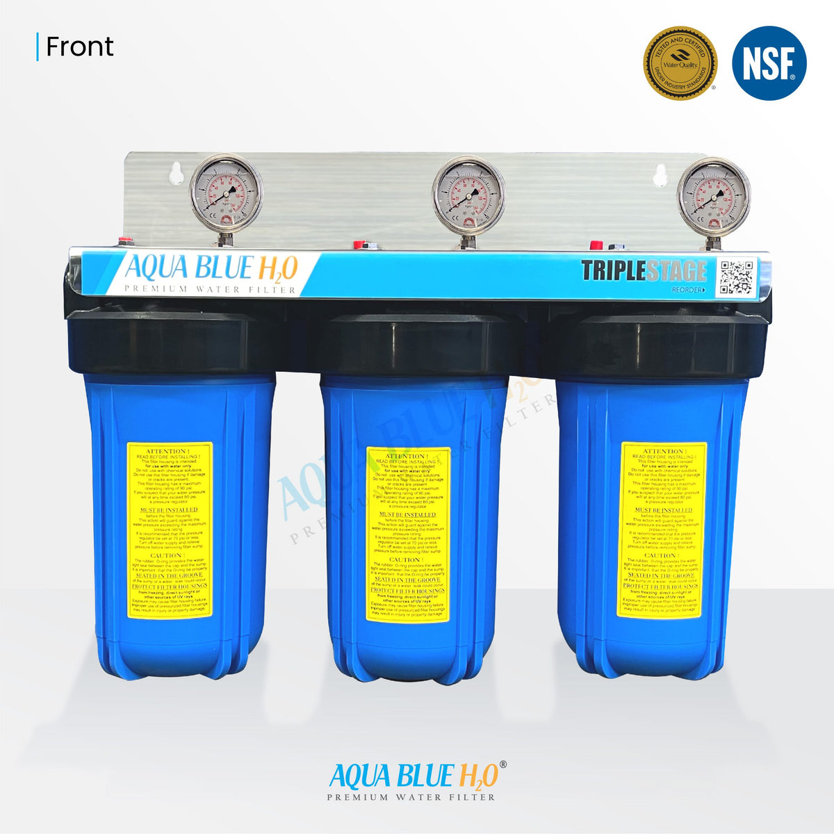3 Stage Big Blue Whole House System with Replacement Cartridge
