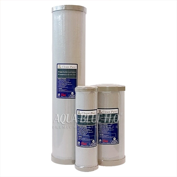 Whole House 20” x 4.5" Dual Stage PP Sediment Compressed with GAC Filter, ABGAC 2045