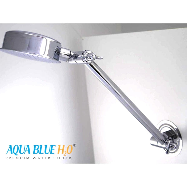 Aqua Blue h20 Shower Water Filter & Rose Complete Package SF650ARM-A