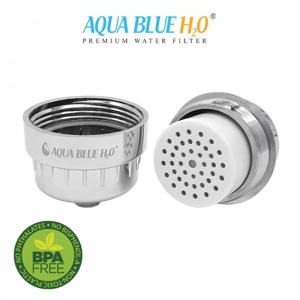 Aqua Blue h20 Shower Water Filter & Rose Complete Package SF650ARM-A