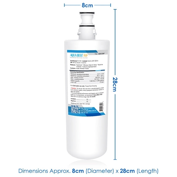 Aqua Blue H2O Water Filter fits 3M AP3-765S HOT/Cold water AB812WF
