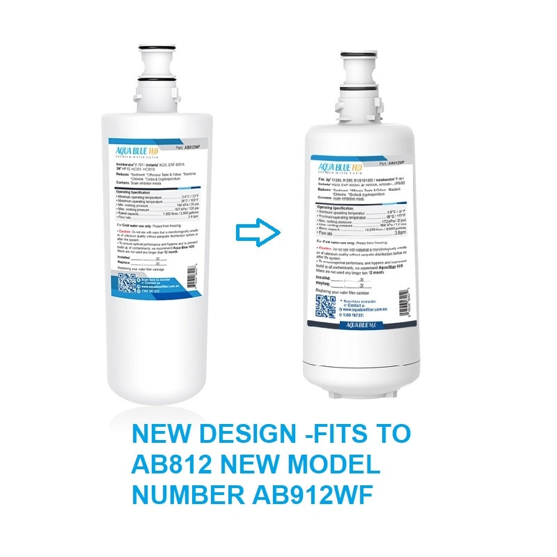 Aqua Blue H2O Water Filter fits 3M AP3-765S HOT/Cold water AB812WF