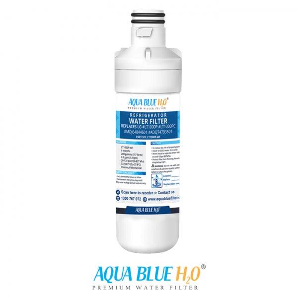 Aqua Blue LT1000-WF Fridge Water Filter, Compatible with LG LT1000, LT1000PC, MDJ64844601, ADQ74793501