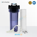 10" Clear Big Blue Housing W/ Presser Relief Button, Polyspun Sediment Water Filter