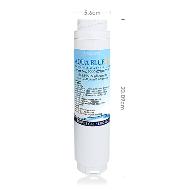 Bosch Replacement Fridge Filter UltraClarity 644845 740560 by Aqua Blue H2O