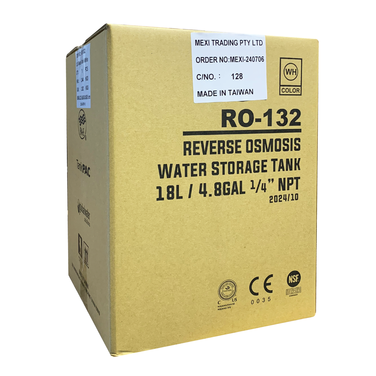 Mini Reverse Osmosis Water Storage Pressure Tank 18 Liters FDA APPROVED MATERIAL NSF58/ RO-132 METAL TANK 18L