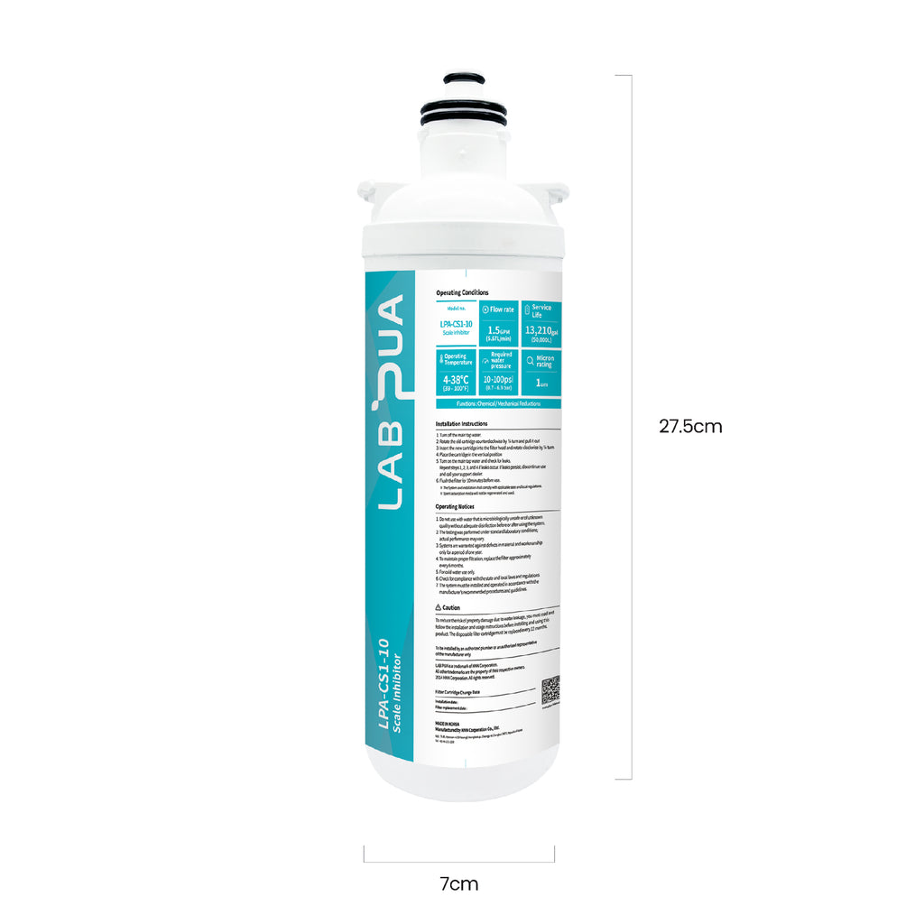 Lab Pua Water Filter Kit With Faucet LPA-CS1-10 1um SCALE INHIBITOR