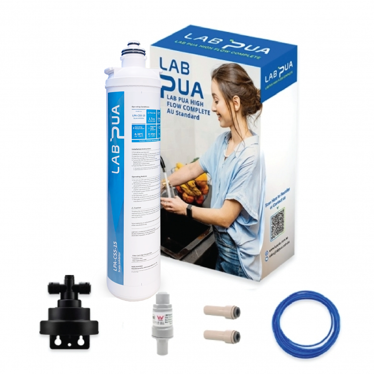 Lab Pua Residential Under Sink Switch Filter Kit LPA-CS5-15 5MICRON