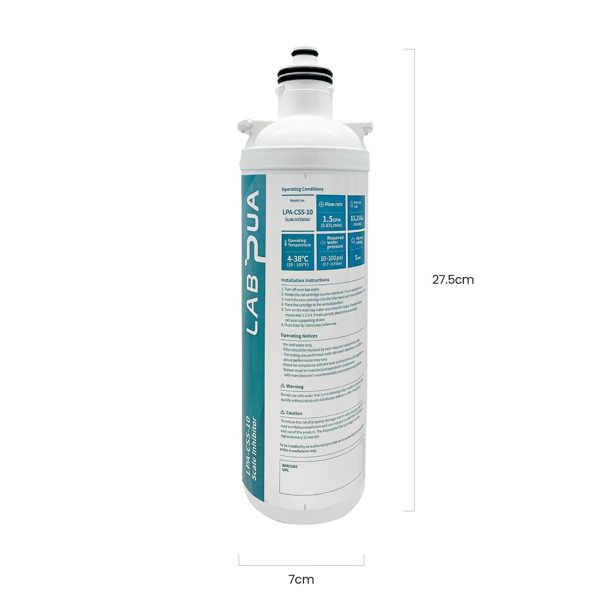 Lab Pua LPA CS5 10 (5um carbon block & Scale inhibitor, 10″L)